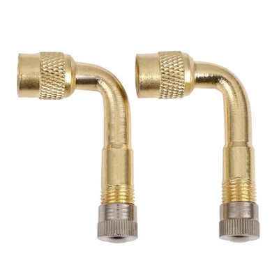 2 pcs  Extension  Tire Brass 90 Degree Universal for Truck Car Motorcycle Z4Q3 - Image 1 of 4