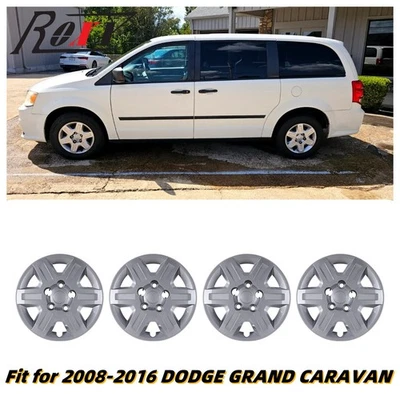 Juego de 4 tapacubos de 16" para Dodge Grand Caravan 2008-2016 cubiertas de llanta a presión Foto 1 de 4