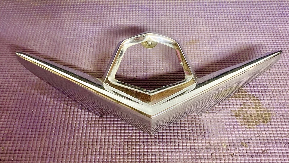 1955 Dodge Coronet Custom Royal Lancer V8 Rear Trunk Medallion Housing Emblem 55 - Image 1 of 4