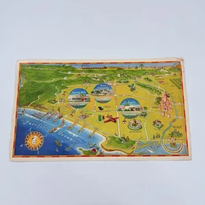 Vintage Ollie Hammond’s Steak Houses Menu Map - Original 1946 California - Picture 1 of 4