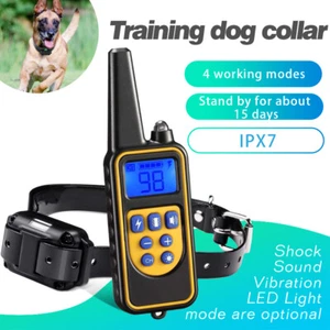 Collar de Entrenamiento para Perros 3000 ft Recargable Amortiguador Remoto PET Impermeable Entrenador EE. UU. - Imagen 1 de 21
