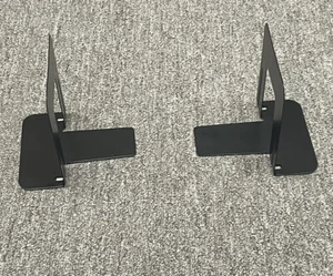 Matte Black Slim Modern Metal Bookends - Picture 1 of 3