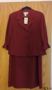 Sleeveless Red Dress + Matching Jacket Coldwater Creek Size P12 (New w/Tags) - Picture 1 of 13