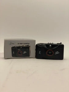 Cámara fotográfica vintage negra Lexxus 35 mm enfoque libre con papeleo #SPCA - Imagen 1 de 7