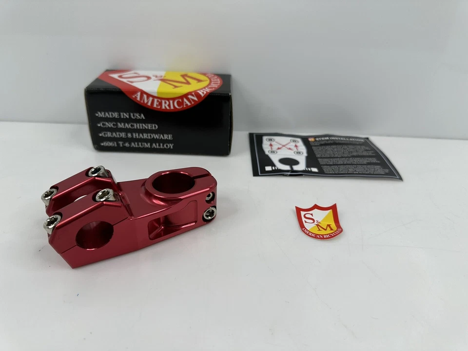 S&M Bikes BMX Racing XLT Threadless Stem V1 57mm USA HTF - Image 1 of 4