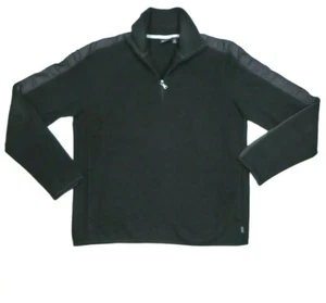 Boss Hugo Boss Sondrio Camisa de manga larga negra mediana para hombre 1/4 Zip Jersey - Imagen 1 de 12