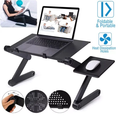 Soporte de mesa ajustable 360° para computadora portátil sofá cama bandeja plegable PC Notebook Escritorio Foto 1 de 4