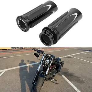 Motorcycle 1" Handlebar Hand Grips For Harley Sportster 48 883 1200 Dyna Softail - Picture 1 of 14