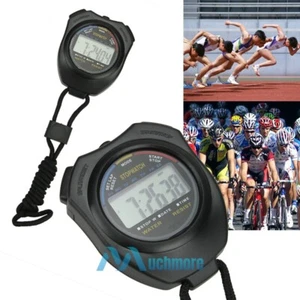Digital Professional Handheld LCD Chronograph Sports Stopwatch Timer Stop Watch - Picture 1 of 12