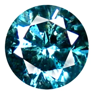 Piedra preciosa diamante azul vivo de corte redondo notable (4 x 4 mm) grado AAA de 0,26 quilates - Imagen 1 de 1