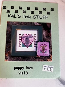 Val's Little Stuff - Cross Stitch Pattern - Puppy Love vls #13 - Picture 1 of 3