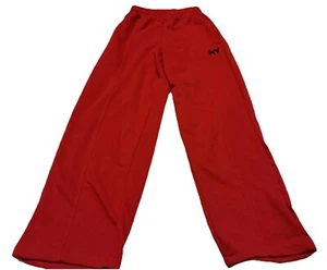 ZARA NY Sweats Kids 11-12/152 Cm Red Leave Fleece Sweat Pants Elastic Waist - Picture 1 of 7