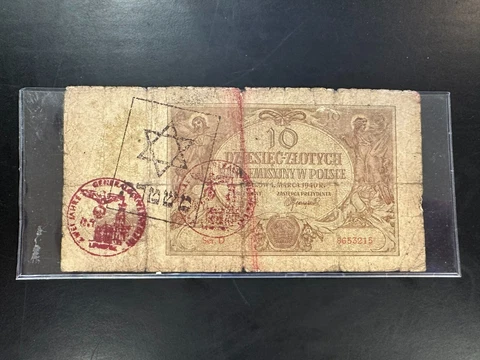 Holocaust Note Natzi Camp 1940 (WWII) POLAND 10 ZLOTYCH BANK EMISYJNY W POLSCE Cover