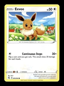 Juego de cartas coleccionables Pokémon - Eevee 205/264 - SWSH08: Fusion Strike - Casi como nuevo - Imagen 1 de 2