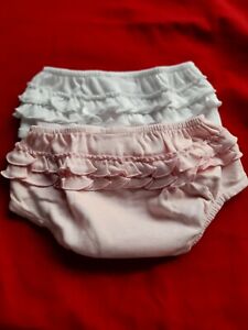 2 baby girls frilly knickers /over nappy covers  size 18-24 mths brand new 