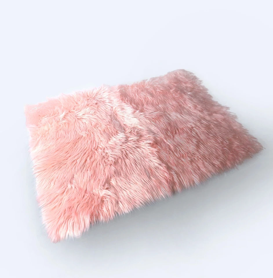 SAFAVIEH Faux Sheep Skin Collection FSS235G Pink Rug 2'X3' Photography - Image 1 of 3