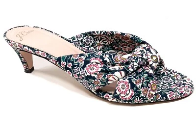 J. CREW ANUDADO FRENTE FLORAL DESLIZABLE EN TACONES GATITO, MUJER 8 Foto 1 de 4