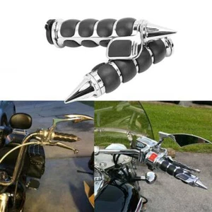 Empuñaduras de mano de barra de mango de motocicleta cromadas de 1" para Honda Shadow ACE Spirit VT 750 - Imagen 1 de 9