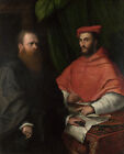 Oil Cardinal-Ippolito-De-Medici-And-Monsignor-Mario-Bracci-Girolamo-Da-Carpi Art