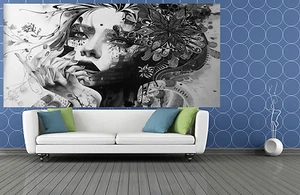 Massive street art graffiti urban canvas print Australia Painting 200cm x 100cm - Picture 1 of 7