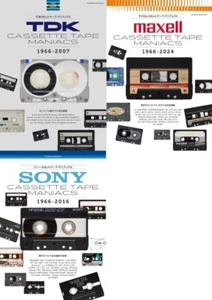 TDK Maxell Sony Cassette Tape Maniacs 1966-2016 Japanese Book Set of 3 - Imagen 1 de 4