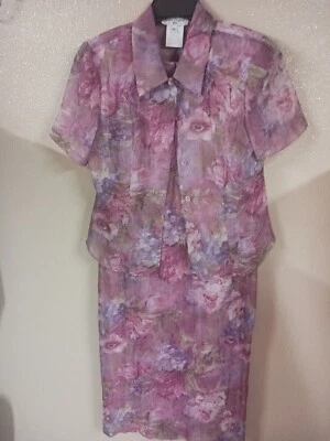 MISS DORBY SIZE 8 2PC MULTICOLORED FLORAL DRESS  - Image 1 of 4