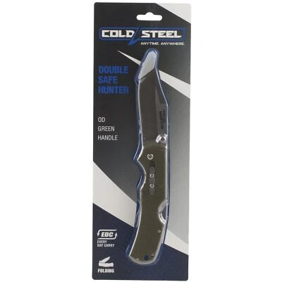 Cold Steel Double Safe Hunter Lockback Folding Pocket Knife OD Green Clip Point - Image 1 of 3