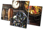 Spanish Paella Seafood Food Kitchen Multi Toile Murale Art Photo Print