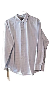 Van Heusen Mens Button Up Dress Shirt XL/TG/XG  Plaid Blue and White - Picture 1 of 4