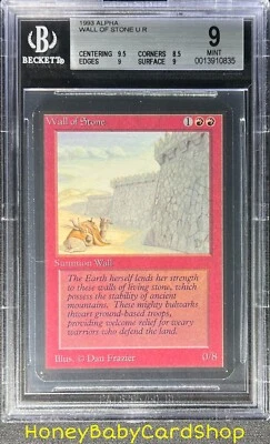 MTG Limited Edition Alpha 1993 Wall of Stone BGS 9.0 MINT Old School 93/94 - Image 1 of 4