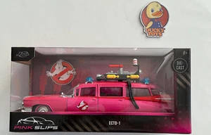 Jada Pink Slips - Ghostbusters Ecto-1 (Pink) 1:24 Scale Diecast NEW 2025 - Picture 1 of 4