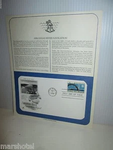 CUBIERTA E INFORMACIÓN DEL PRIMER DÍA DEL PROYECTO DE NAVEGACIÓN POR EL RÍO ARKANSAS EDICIÓN 1968 FDC - Imagen 1 de 1