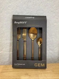 BergHOFF Gem 4-Pieces Flatware Set, Gold Plated - Picture 1 of 2