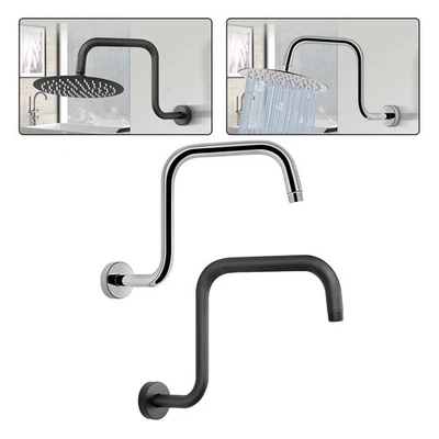 Staffa doccia argento 13 pollici con flangia montaggio a soffitto prolunga soffi - Immagine 1 di 4