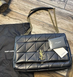 Borsa Jamie grande YVES SAINT LAURENT in pelle di agnello nera indossata una volta - Foto 1 di 9