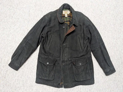 vintage CABELAS suede leather XLT hunting SPORTSMAN insulated FIELD COAT jacket - Image 1 of 4