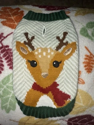 Reindeer Dog Sweater XXS Christmas Winter - Image 1 of 3