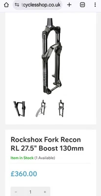Rockshox Recon Rl Silver Boost 130mm 27.5 - Image 1 of 4