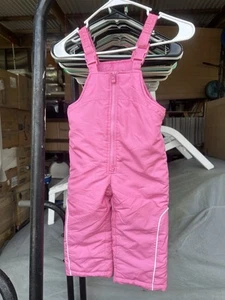 London Fog bambini bavaglini da sci pantaloni da neve isolati bambino taglia 2T rosa - Foto 1 di 8