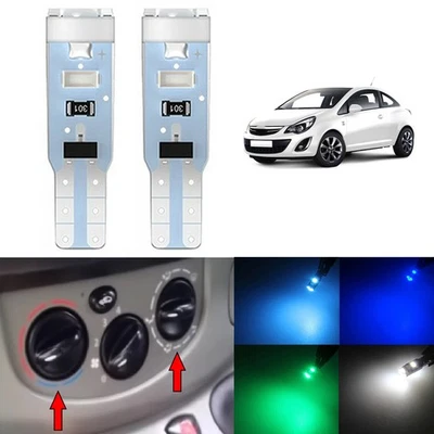 Heater Control LED Light Bulb Upgrade Set For Vauxhall Corsa D 1.0 1.2 1.4 Panel - Image 1 of 4