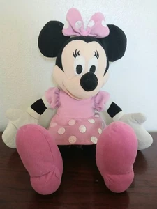 Peluche pupazzo Disney Minnie Mouse 18" vestito rosa bianco a pois peluche bambini - Foto 1 di 3