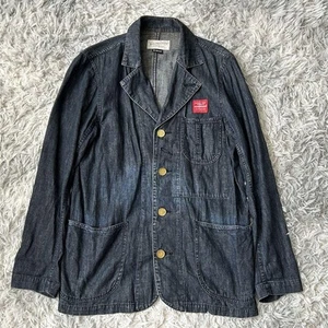 Neighborhood Coverall S Navy Denim Jacket Cotton/Linen Blend Pre-owned - Picture 1 of 9