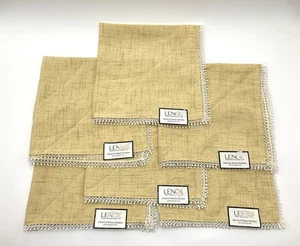 NWT Lenox Napkins 6 Pc French Perle Yellow Buttercream Discontinued Table Linens - Picture 1 of 7