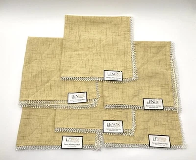 NWT Lenox Napkins 6 Pc French Perle Yellow Buttercream Discontinued Table Linens - Image 1 of 4