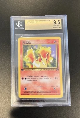 Pokemon Card 1st Edition Ponyta Non Holo WOTC 64/82 9.5 GEM MINT - Image 1 of 2