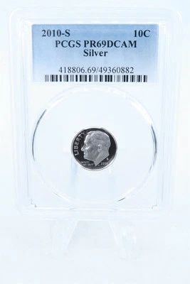 2010-S PCGS PR69DCAM Silver Roosevelt Dime Proof 10C - Image 1 of 2