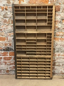 Antique Vintage Primitive Wooden Printers Drawer Letterpress Shadow Box Tray T16 - Picture 1 of 13