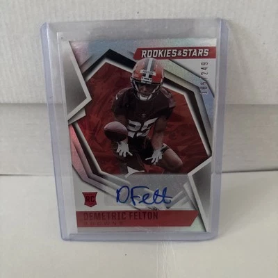 DEMETRIC FELTON 2021 PANINI ROOKIES & STARS ROOKIE RED AUTO RC /249 - Image 1 of 3