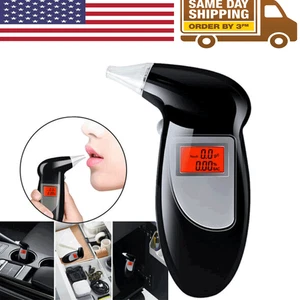 Digital LCD Police Breath Breathalyzer Test Alcohol Tester Analyzer Detector M - Picture 1 of 12