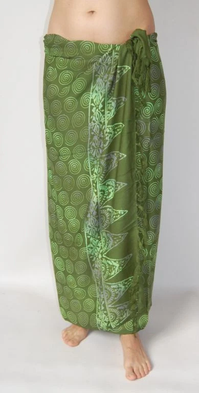 NEW SARONG PAREO COVER UP WRAP SKIRT DARK GREEN / sa248 - Image 1 of 1